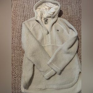 North Face White Sherpa Hoodie